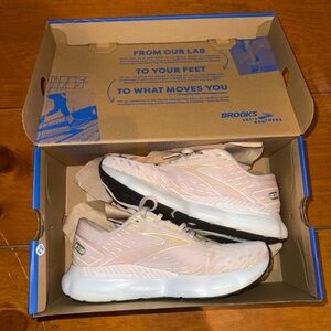Brooks Pink and White Running Shoes
